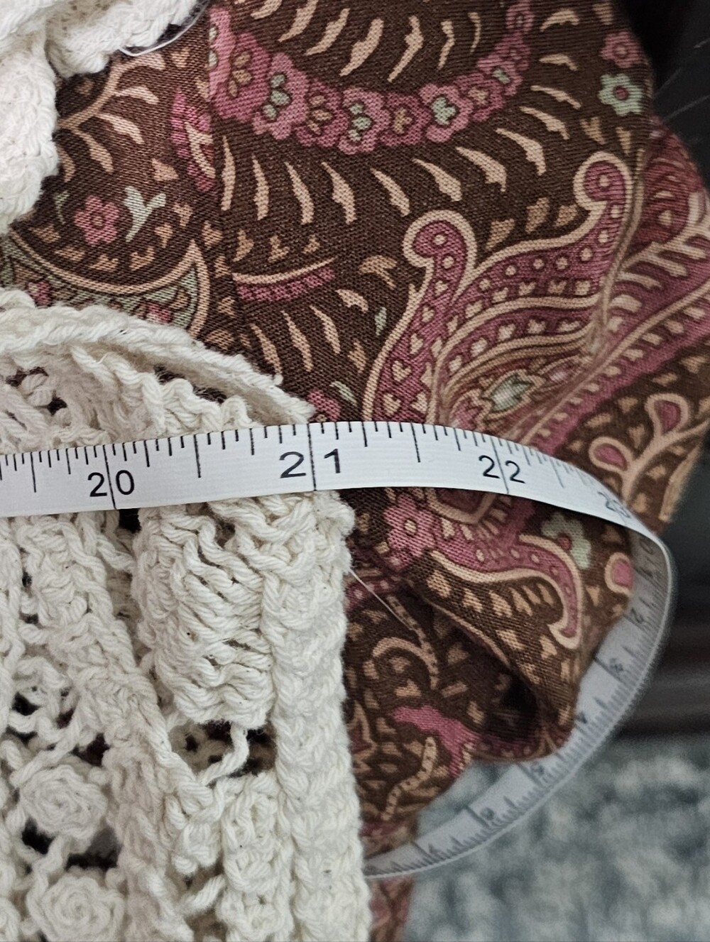Crochet Ruffle Sleeve Top - Cream - Picture 3 of 4